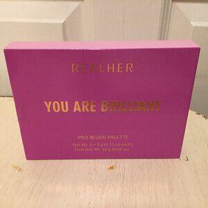 RealHer You Are Brilliant Pro Blush Palette 6 Shades NIB